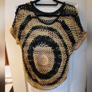 BEBE Knitted Blouse Beach Cover Up